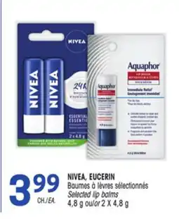 Uniprix NIVEA | EUCERIN Baumes à lèvres sélectionnés/Selected lip balms offer