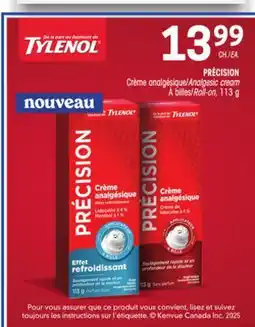 Uniprix TYLENOL PRÉCISION Crème analgésique/Analgesic cream offer