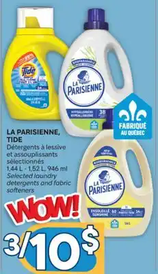 Brunet LA PARISIENNE, TIDE laundry detergents and fabric softeners offer