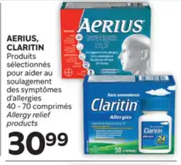 Brunet AERIUS, CLARITIN Produits sélectionnés pour aider au soulagement des symptômes d'allergies offer