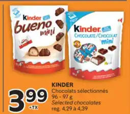 Brunet KINDER Chocolats sélectionnés offer