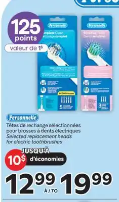 Brunet PERSONNELLE Têtes de rechange sélectionnées pour brosses à dents électriques offer