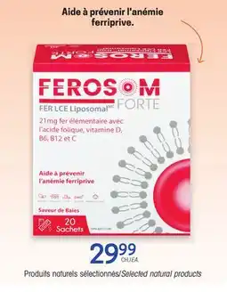 Uniprix FEROSOM FORTE Produits naturels sélectionnés/Selected natural products offer