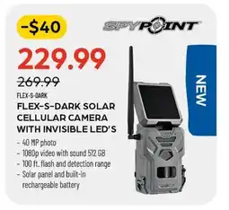 Pronature FLEX-S-DARK SOLAR CELLULAR CAMERA WITH INVISIBLE LED'S offer