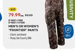 Pronature MEN'S OR WOMEN'S FRONTIER PANTS offer