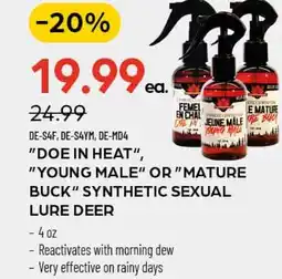 Pronature DOE IN HEAT, YOUNG MALE OR MATURE BUCK SYNTHETIC SEXUAL LURE DEER offer