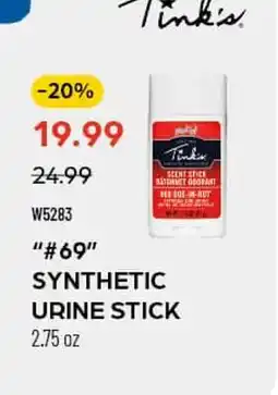 Pronature 69 SYNTHETIC URINE STICK offer