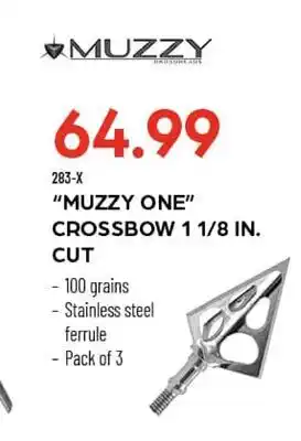 Pronature MUZZY ONE CROSSBOW 1 1/8 IN. CUT offer