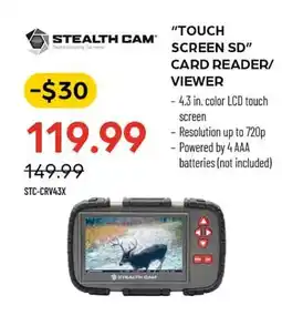 Pronature TOUCH STEALTH CAM SCREEN SD CARD READER/ VIEWER offer