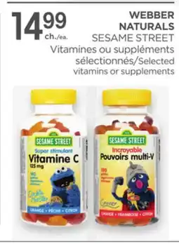 Proxim WEBBER NATURALS SESAME STREET Selected vitamins or supplements offer