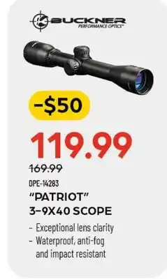 Pronature PATRIOT 3-9x40 SCOPE offer