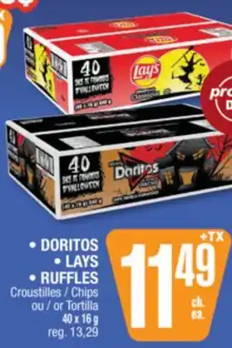 Jean Coutu DORITOS, LAYS, RUFFLES Chips or Tortilla offer