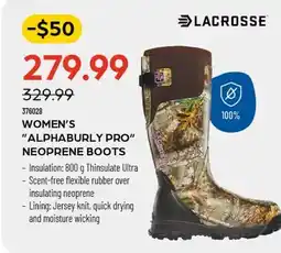 Pronature WOMEN'S LACROS ALPHABURLY PRO NEOPRENE BOOTS offer