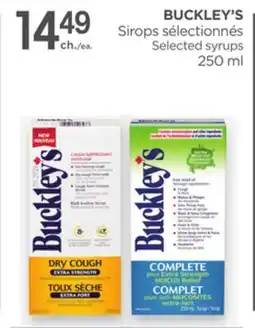 Proxim BUCKLEY'S Selected syrups offer