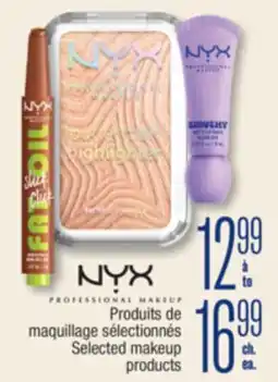 Jean Coutu NYX Selected makeup products offer