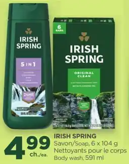 Proxim IRISH SPRING Soap, 6 x 104 g Body wash offer