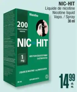Jean Coutu NIC-HIT Nicotine liquid Spray offer