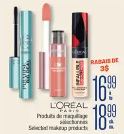 Jean Coutu L'ORÉAL PARIS Selected makeup products offer
