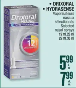 Jean Coutu DRIXORAL HYDRASENSE Selected nasal sprays offer