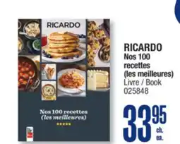 Jean Coutu RICARDO Nos 100 recettes Book offer