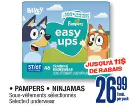Jean Coutu PAMPERS, NINJAMAS Selected underwear offer