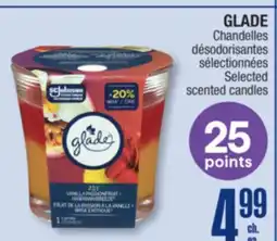 Jean Coutu GLADE Selected scented candles offer