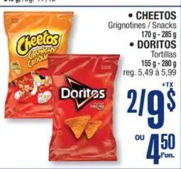 Jean Coutu CHEETOS, Snacks DORITOS, Tortillas offer