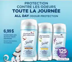 Jean Coutu Secret Aluminum Free Deodorants offer