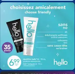 Jean Coutu HELLO Toothpaste offer