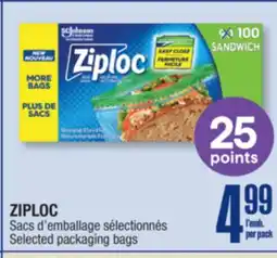 Jean Coutu ZIPLOC Selected packaging bags offer