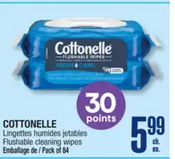 Jean Coutu COTTONELLE Flushable cleaning wipes offer