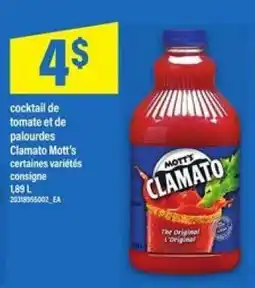 Maxi Mott's Clamato offer