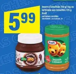 Maxi Kraft beurre d'arachide ou tartinade aux noisettes offer