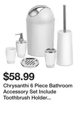 Wayfair Chrysanthi 6 Piece Bathroom Accessory Set Include Toothbrush Holder Tumbler Holder offer
