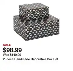 Wayfair 2 Piece Handmade Decorative Box Set offer