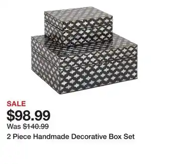 Wayfair 2 Piece Handmade Decorative Box Set offer