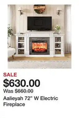 Wayfair Aalieyah 72 W Electric Fireplace offer