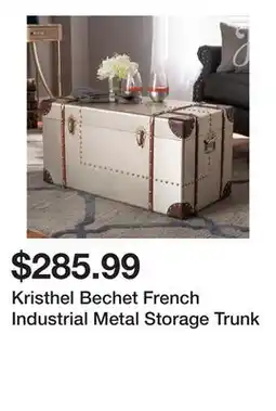 Wayfair Kristhel Bechet French Industrial Metal Storage Trunk offer
