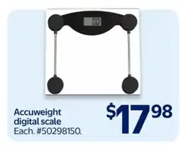 Walmart Accuweight digital scale offer