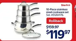 Walmart 10-Piece stainless steel cookware set offer