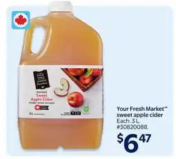 Walmart Your Fresh Market sweet apple cider offer