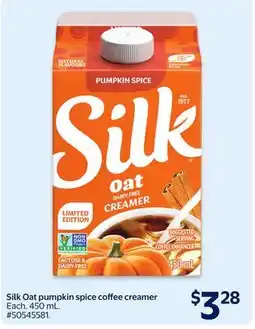 Walmart Silk Oat pumpkin spice coffee creamer offer