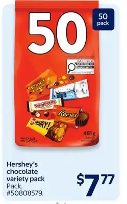 Walmart Hershey's chocolate variety pack offer