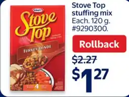 Walmart Stove Top stuffing mix offer