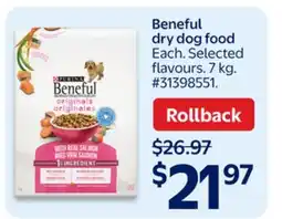 Walmart Beneful dry dog food offer
