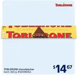 Walmart TOBLERONE chocolate bar offer
