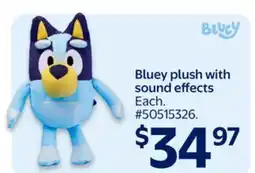Walmart Bluey plush with sound effects offer