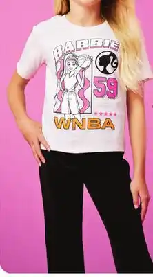 Walmart Barbie x WNBA kids' tee offer