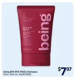 Walmart being BYE BYE FRIZZ shampoo offer