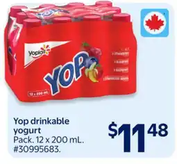 Walmart Yop drinkable yogurt offer